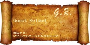 Gunst Roland névjegykártya