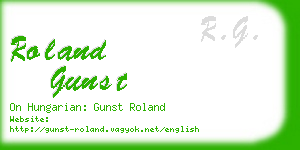 roland gunst business card